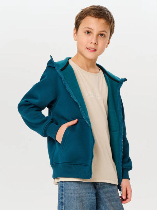 Толстовка детская 23834-449 футер изумруд