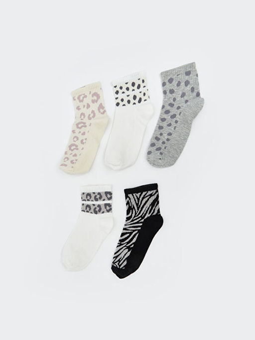 Desenli Kad?n Soket ?orap 5li
