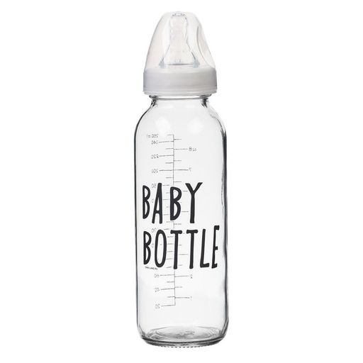 Бутылочка для кормления M&B Baby bottle, классическое горло, от 3 мес., 250 мл., стеклянная