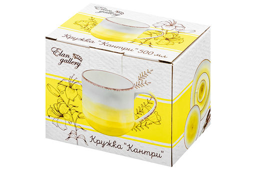 Кружка 500 мл 14*10*10 см Кантри желтая - Elan gallery фото 10