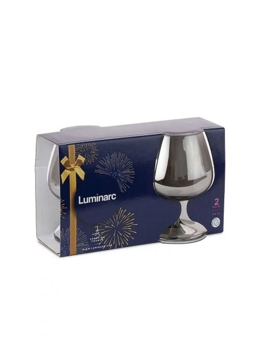 Набор бокалов для коньяка 410мл СИЯЮЩИЙ ГРАФИТ 2шт арт.P1567 /Люминарк/