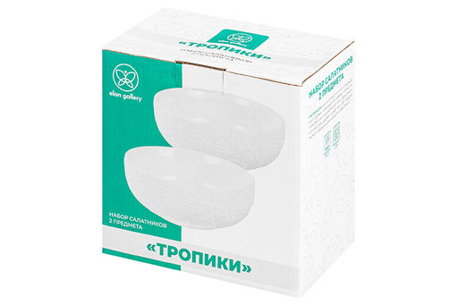 Набор 2 салатников 16,5*16,5*6 см 800 мл Тропики - Elan gallery фото 9