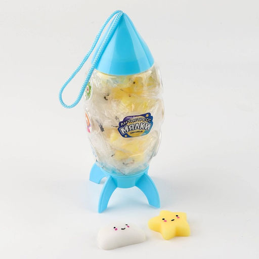 Цена за 15 шт. Антистресс сквиш мялка «Ракета», в банке, МИКС