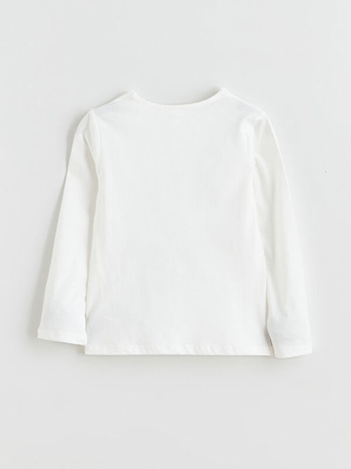 Kedi Bask?l? K?z ?ocuk Sweatshirt