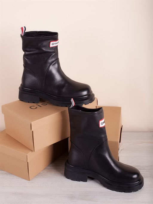 Женские ботинки на меху из натуральной кожи HPM9619A - Piniolo фото 5