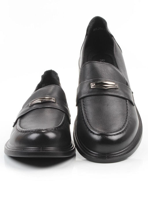 03-DHL206-1 BLACK Лоферы женские (натуральная кожа)