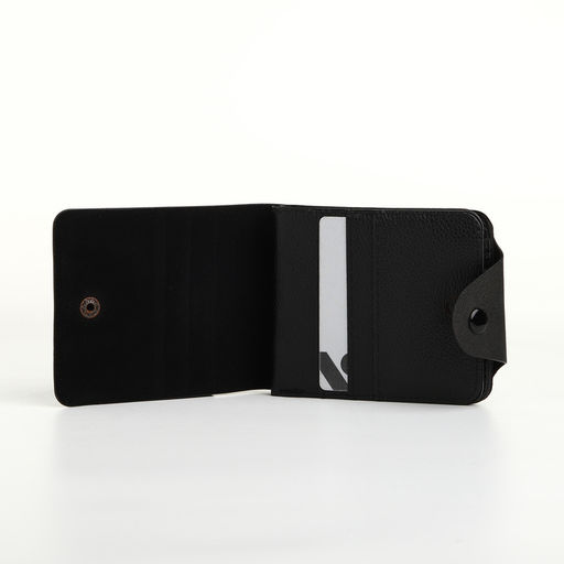 Кошелёк детский «Коала», маленький, на кнопке, чёрный