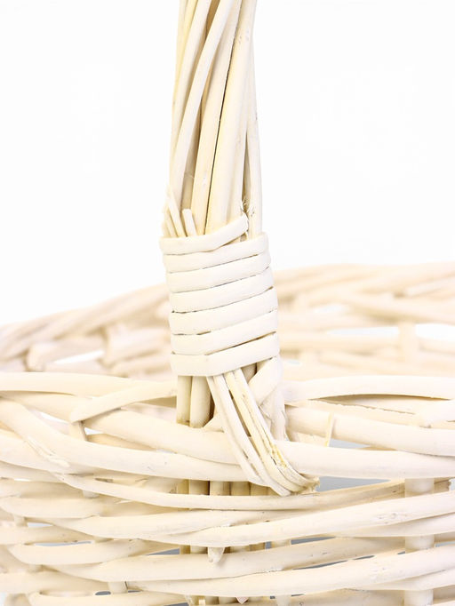 Корзина плетёная для хранения Tenda, с ручкой, белая, набор 3 шт.