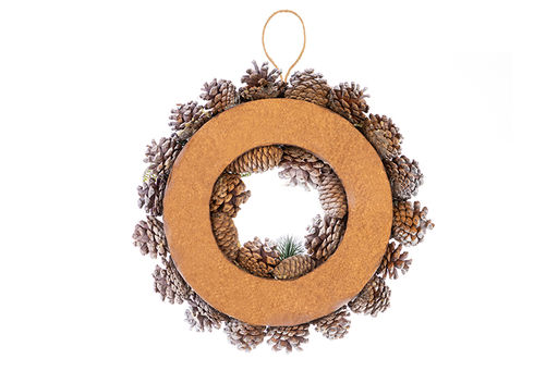 Новогоднее украшение венок 34*34*8 см Снежный лес круг - Elan gallery фото 8