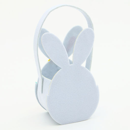 Пасхальный декор корзинка Зайчик белого цвета 8.5х11х22.5 см - Simaland фото 2