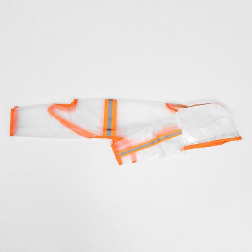 Дождевик-комбинезон для собак, р-р XS (ДС 20, ОГ 32 см, вес 1-3 кг), прозрачный-оранжевый - Simaland фото 8