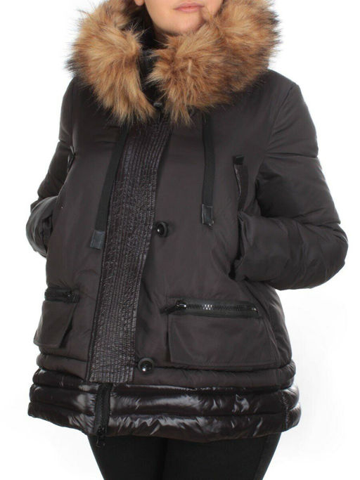 H-1053 BLACK Куртка зимняя женская ENOVICH (200 гр. холлофайбера)