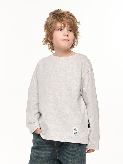 Базовый лонгслив для мальчика 22-6007 белый - Mini maxi фото 46