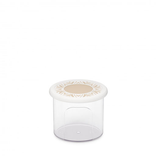 Цена за 2 шт. Банка для хранения сыпучих продуктов "Эстетика" 0,8л круглая (бело-бежевый) М8731