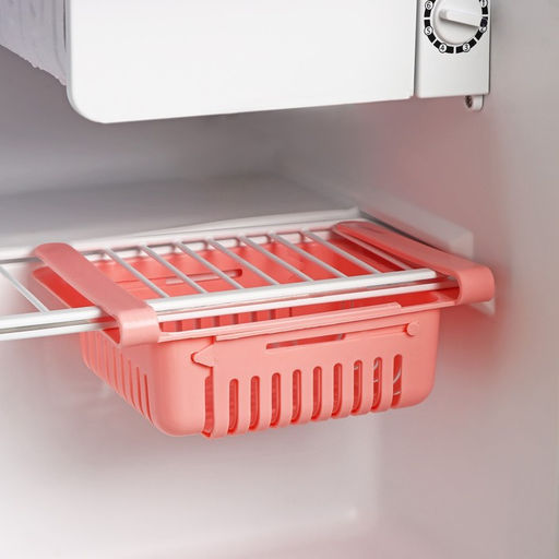 Полка подвесная в холодильник раздвижная Доляна, 20(28)×16.2×7.5 см, МИКС