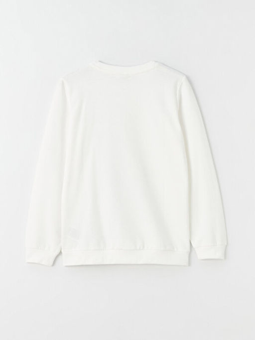 Bisiklet Yaka Bask?l? Uzun Kollu K?z ?ocuk Sweatshirt - Waikiki фото 3