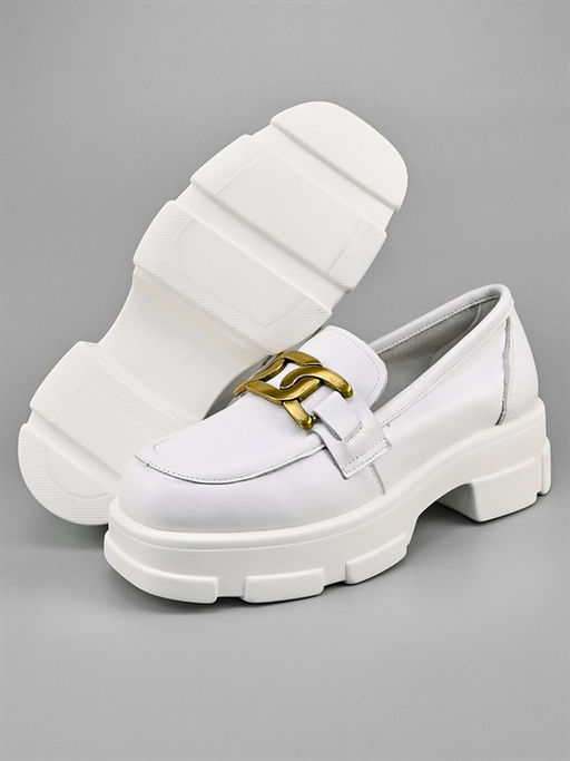 Лоферы женские/ Броги P-48P White - Piniolo фото 4