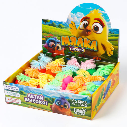 Антистресс сквиш мялка капитошка «Птички», в шоубоксе, с мукой