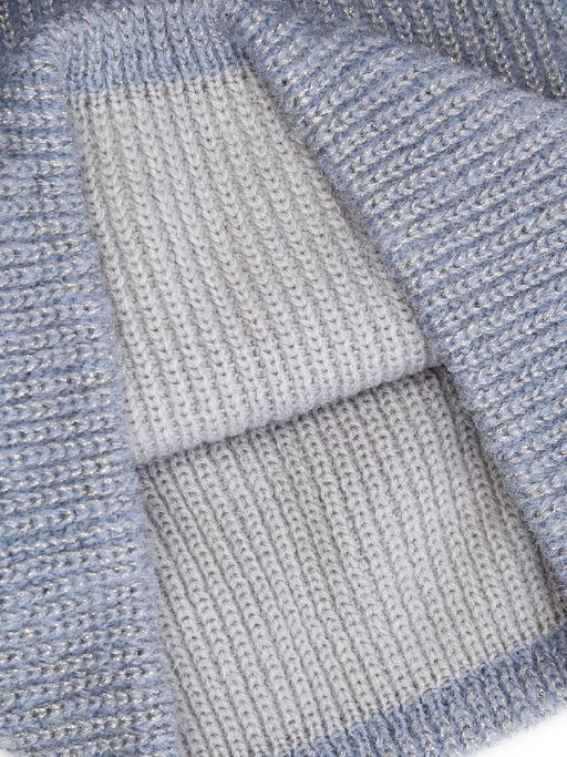 Шапка жен. кид-мох+альп+шерсть LB-N88037A denim blue - Labbra фото 8