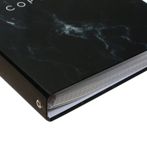 Тетрадь на кольцах Calligrata «Мрамор чёрный» A5, 120 листов, в клетку, обложка 7БЦ, блок офсет