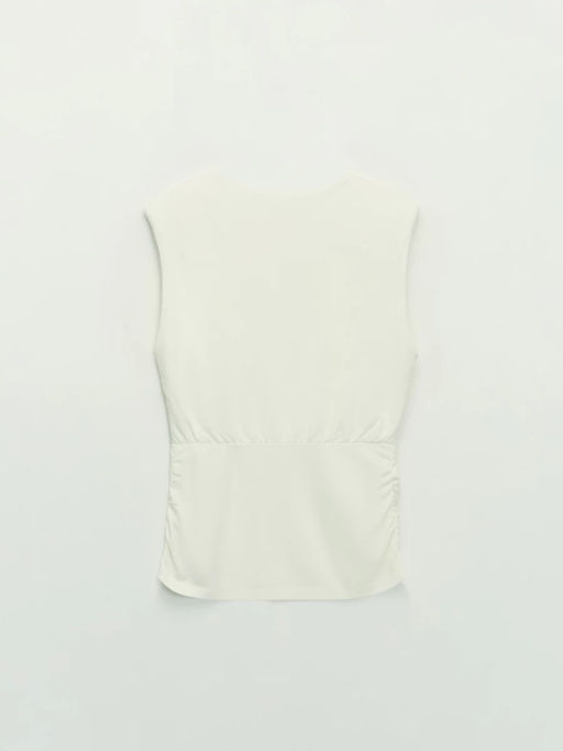 Футболка из вискозы с драпировкой / Zarina фото 8