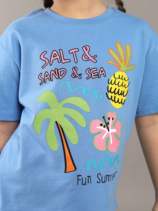 CRB wear / CSKG 64103-42K Футболка для девочки,синий/Ex.Cherubino фото 3