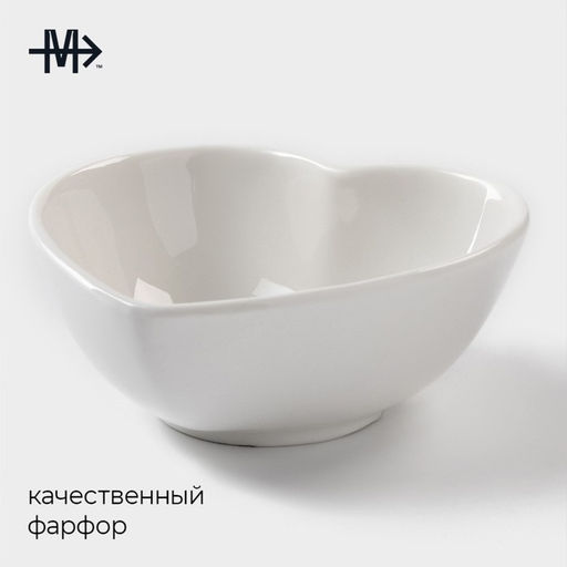 Соусник фарфоровый Magistro Любовь, 80 мл, цвет белый  фото 2