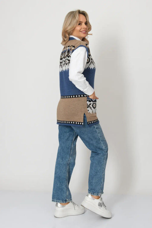 Жилет В 2369/джинсовый