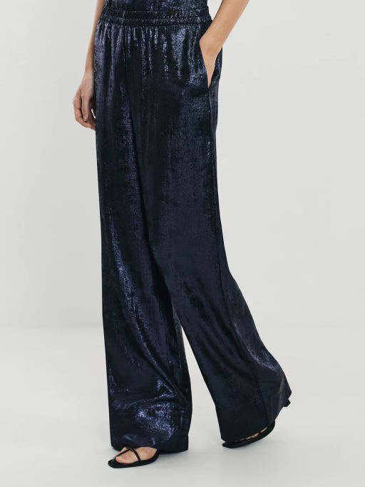 Прямые брюки из блестящей ткани / Zarina