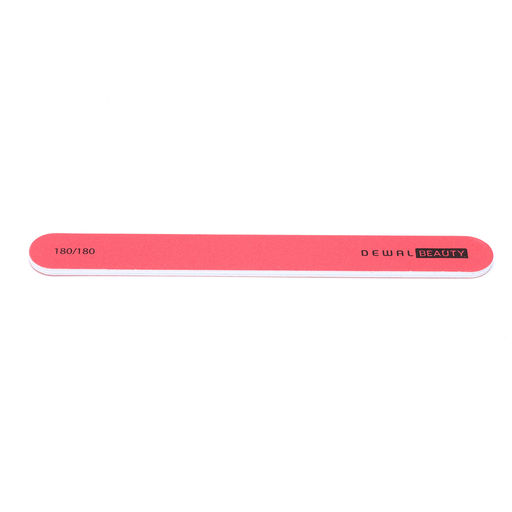 Пилка для ногтей, прямая красная 1,9х17,8 см, 180/180 грит DEWAL BEAUTY 9109402