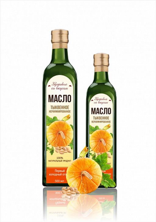 Масло тыквенное, нерафинированное растительные масло в стеклянной бутылке 500 мл - Дом кедра фото 2