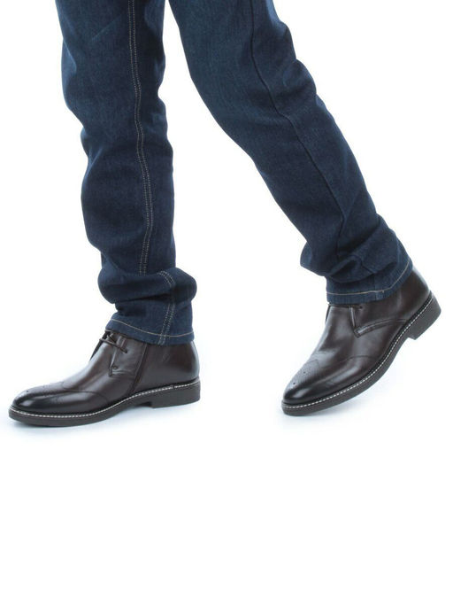 01-H9053-B1-SW5 BROWN Ботинки демисезонные мужские (натуральная кожа) - Фабричный китай фото 17