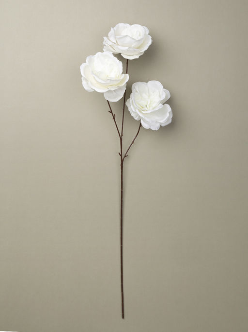 Цветок искусственный БЕЛЫЙ 66 см / ZHQ-12 /уп 200/ 3 цветка - ГалеонТрейд фото 2