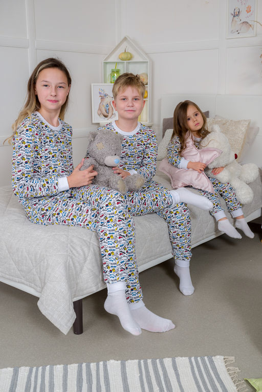 Пижама подростковая из кулирки пенье на манжетах Дрёма графити - Амадэль фото 43