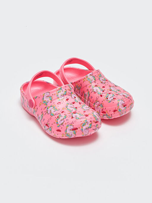 Tek Bantl? Bask?l? K?z ?ocuk Sandalet