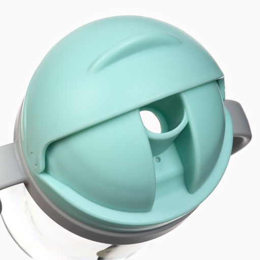 Поильник - непроливайка детский Крошка Я с силиконовой трубочкой и грузиком, от 9 мес., 250 мл., с ручками, бирюзовый