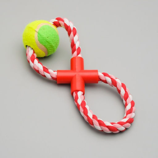 Игрушка тренировочная канатная Восьмёрка с мячом, до 28 см, до 170 г, микс цветов - Пижон фото 5