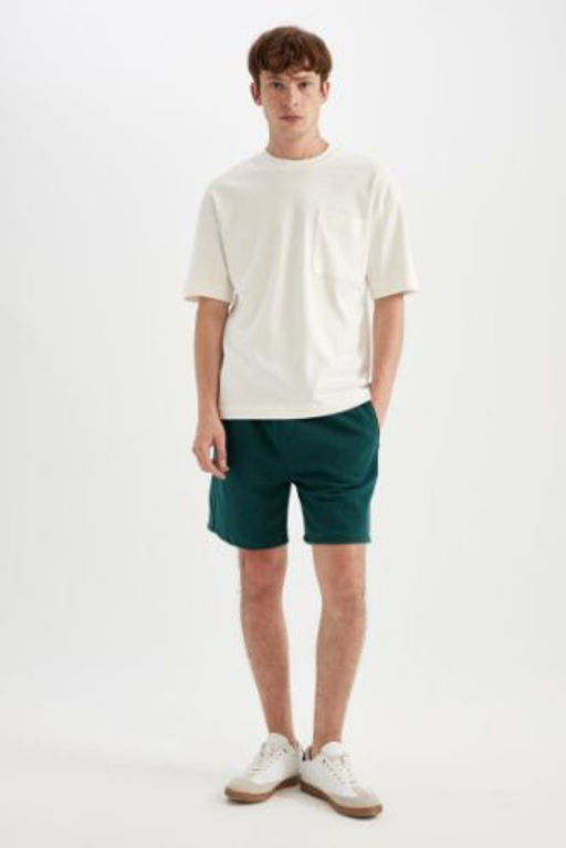 Regular Fit Duz Paca Cepli Basic Duz Sort