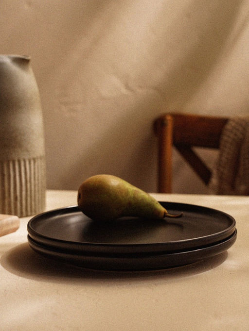 Тарелки SL Home «Дарк», d=25.5 см, фарфор, чёрные