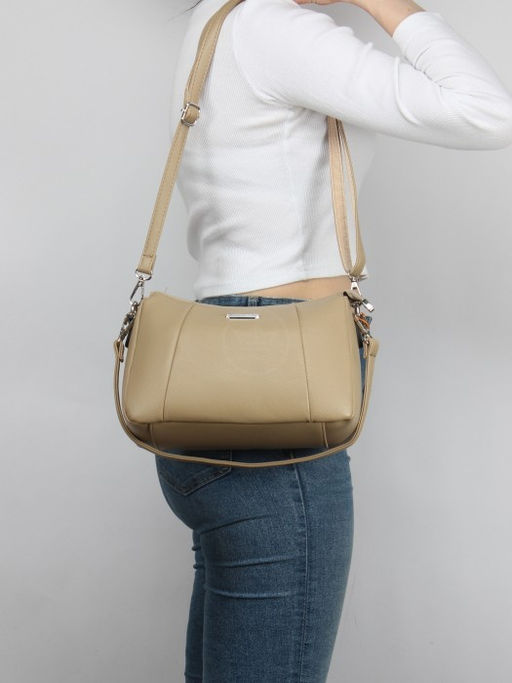 Сумка женская искусственная кожа YDR-2773, 1отд+карм/перег, плечевой ремень, бежевый SALE 264135 - Adelia фото 9