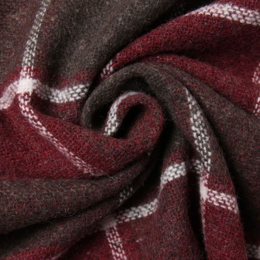 Плед Palermo 140х200см, 15S/SOFA, бордо/каст/бел, шерсть 20%, пан 40%, пэ 40% - Влади фото 3