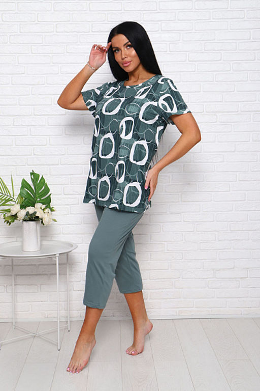 Костюм с бриджами (00983, зеленый) - Плиона фото 9