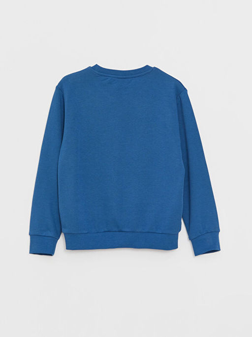Bisiklet Yaka Bask?l? Uzun Kollu Erkek ?ocuk Sweatshirt - Waikiki фото 2