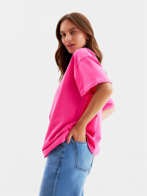 Футболка женская MIST Selflove, розовая, размер XS (40-42)