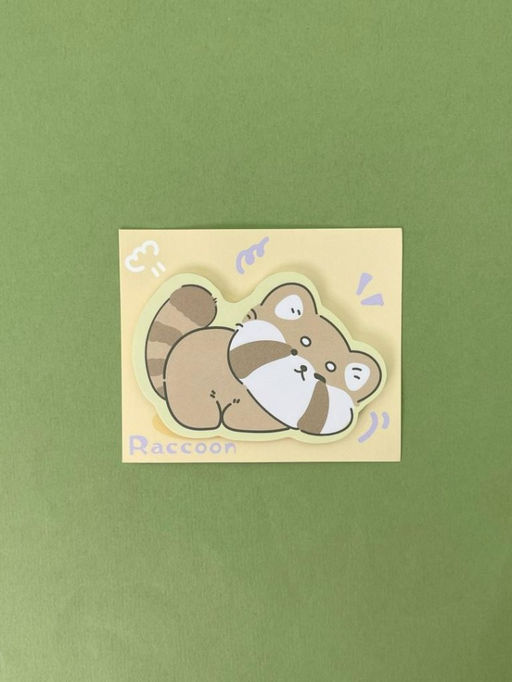 Блок стикер для записей "Racoon dreaming", orange