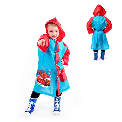 Дождевик детский, размер S, 92-98 см, Тачки - Disney фото 2