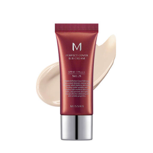 M Perfect Cover B.B Cream №21Light Beige(Светло-бежевый) - BB-Крем многофункциональный
, 20 мл - Missha фото 2