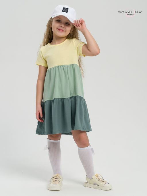 Платье Тия желтый-полынь-хаки - Sovalina фото 8