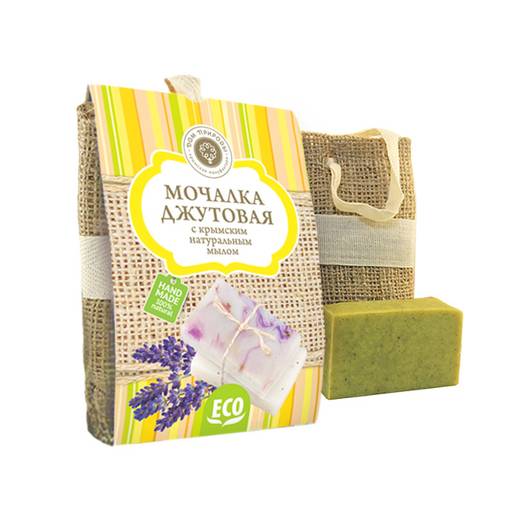 Мочалка джутовая с крымским натуральным мылом МОЖЖЕВЕЛЬНИК - Мануфактура дом природы фото 2