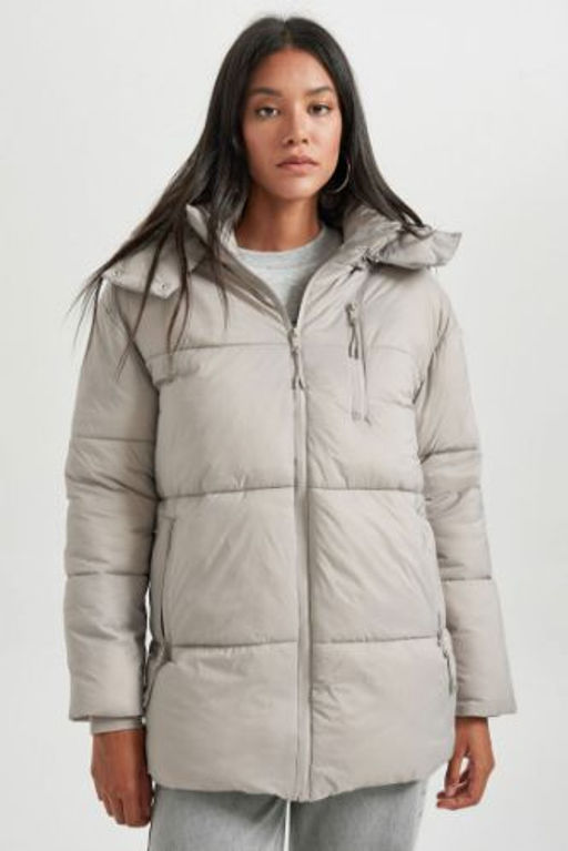 Su Itici Hafif Sisme Mont Oversize Genis Kal?p C?kar?labilir Kapusonlu Fermuarl? Cepli